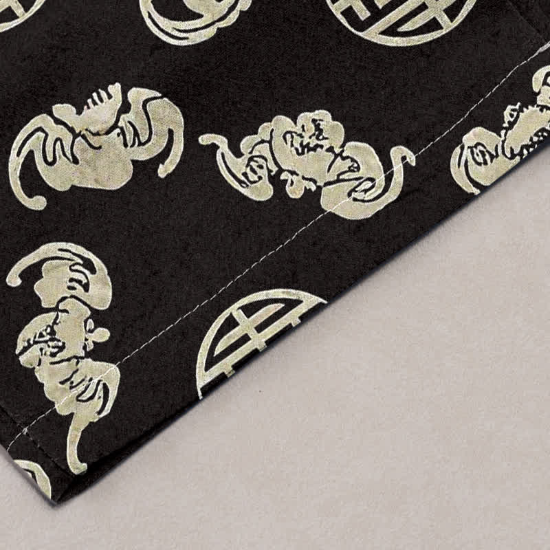 Buddha Stones Pantalon fuselé pour homme avec poches, motif nuage rond en coton Longevity - image 2