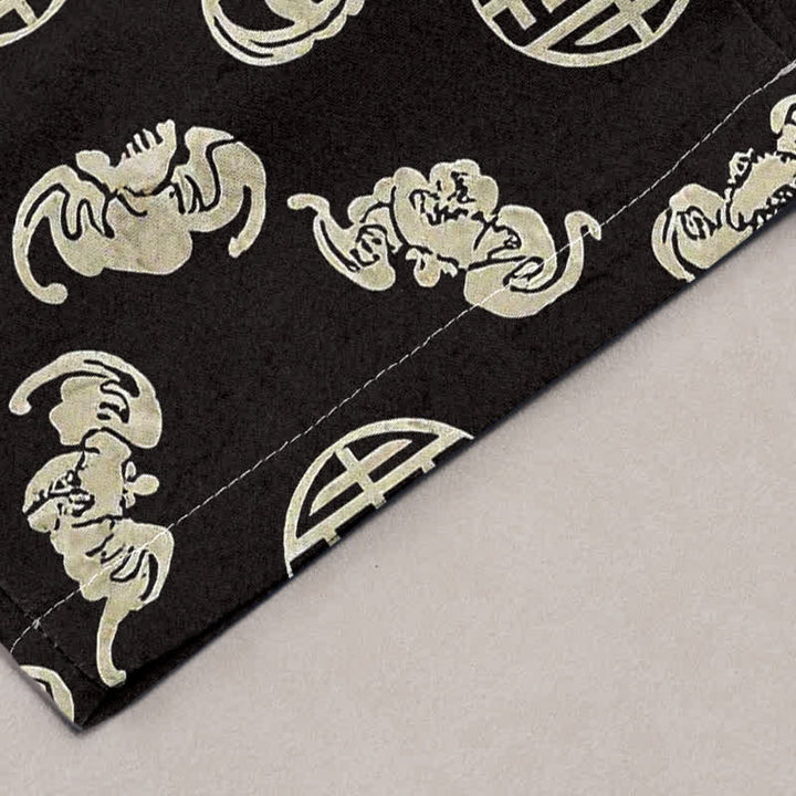 Buddha Stones Pantalon fuselé pour homme avec poches, motif nuage rond en coton Longevity - image 2