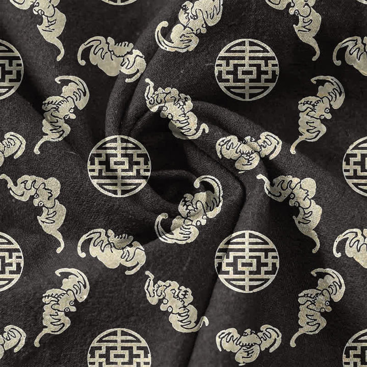 Buddha Stones Pantalon fuselé pour homme avec poches, motif nuage rond en coton Longevity - image 3