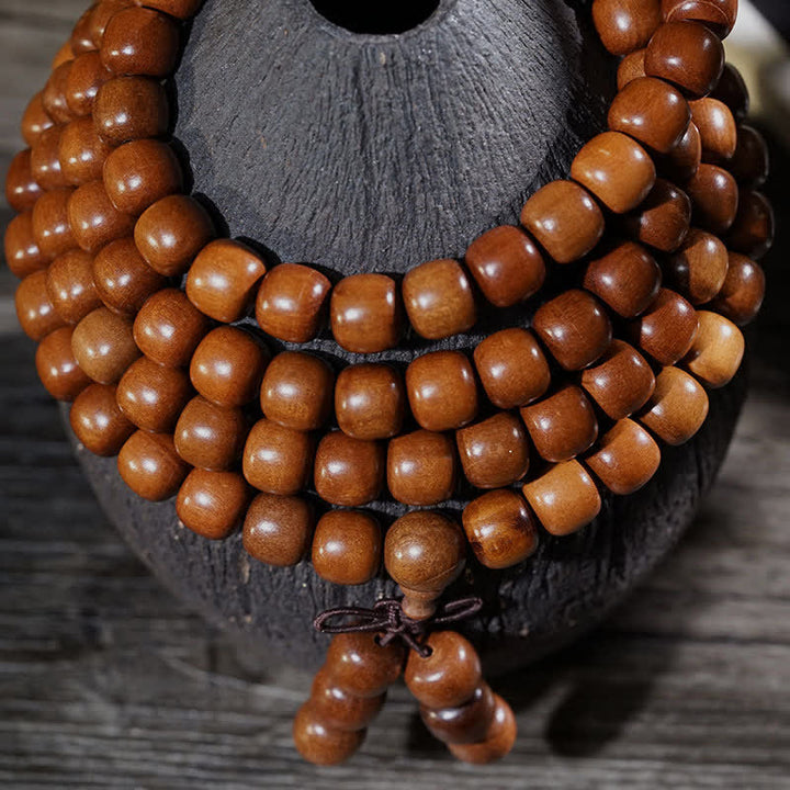 Buddha Stones Mala en bois de jujube naturel, 108 perles - image 3
