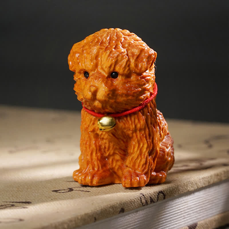 Buddha Stones Décoration mignonne pour chien en bois de santal, symbole de paix et d'animaux - image 1