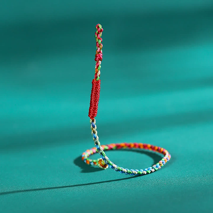 Buddha Stones Bracelet tressé porte-bonheur en ficelle colorée tissée à la main avec motif de carpes koï - image 3