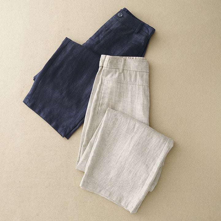 Buddha Stones Pantalon long femme style minimaliste décontracté, coupe droite, fermeture éclair, poches, idéal pour le printemps et l'été. - image 16
