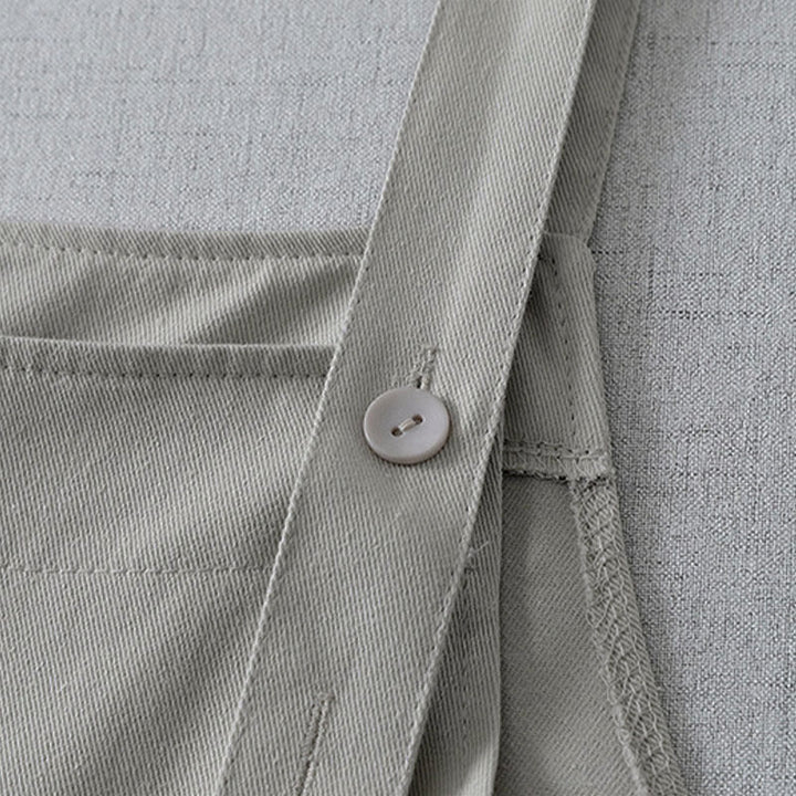 Buddha Stones Combinaison-pantalon femme printemps-été minimaliste décontractée, unie, boutonnée, avec poche - image 12
