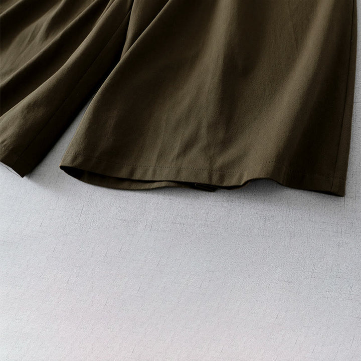 Buddha Stones Combinaison-pantalon femme printemps-été minimaliste décontractée, unie, boutonnée, avec poche - image 3