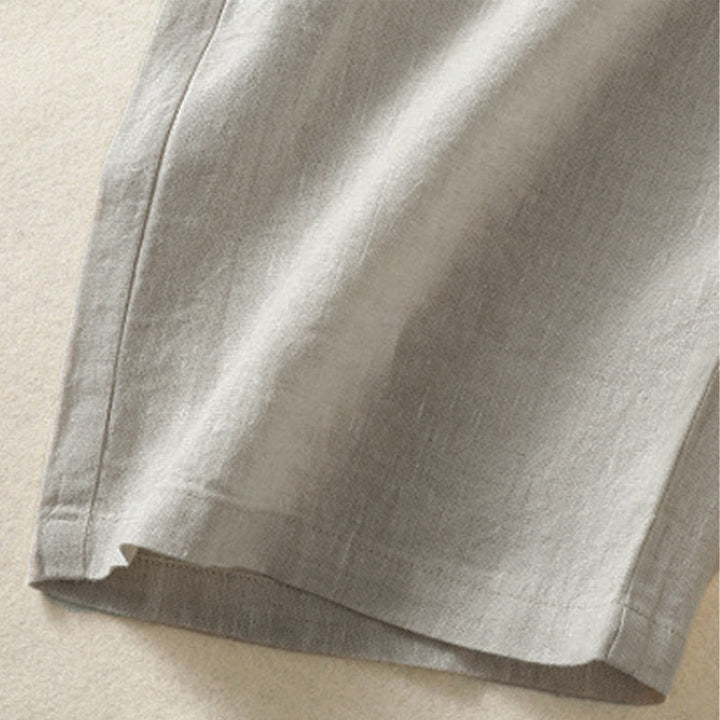Buddha Stones Pantalon Capri uni minimaliste décontracté printemps-été, coupe droite, avec poches - image 34