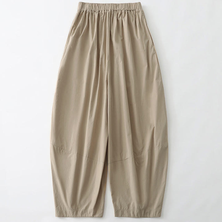 Buddha Stones Pantalon sarouel court uni, décontracté et minimaliste, style été, avec poches - image 1