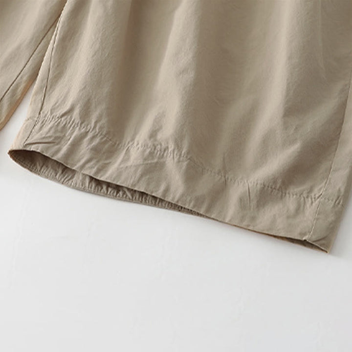 Buddha Stones Pantalon sarouel court uni, décontracté et minimaliste, style été, avec poches - image 4