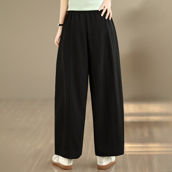 Buddha Stones Pantalon court uni décontracté d'été à cordon de serrage, pantalon à jambes larges pour femme avec poches - image 10