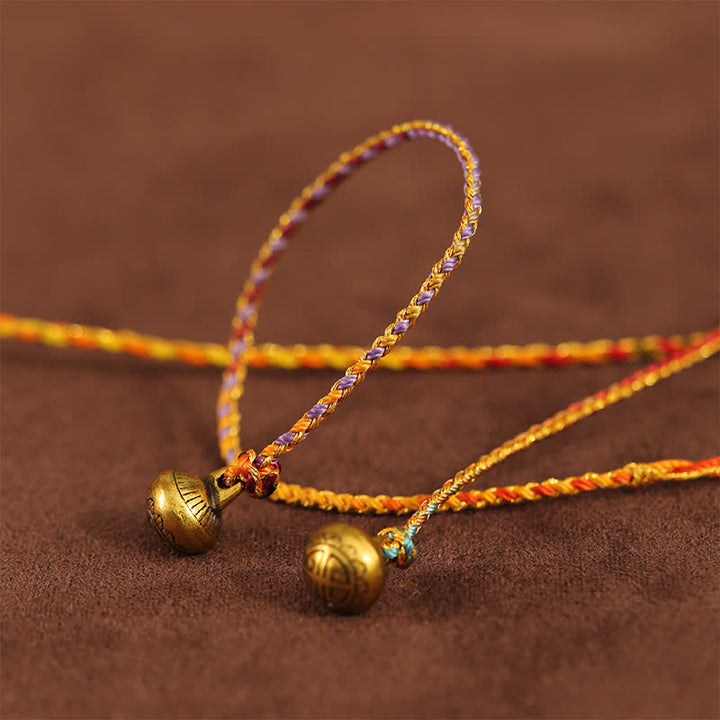 Buddha Stones Bracelet tressé à clochettes en ficelle colorée tissée à la main - image 7