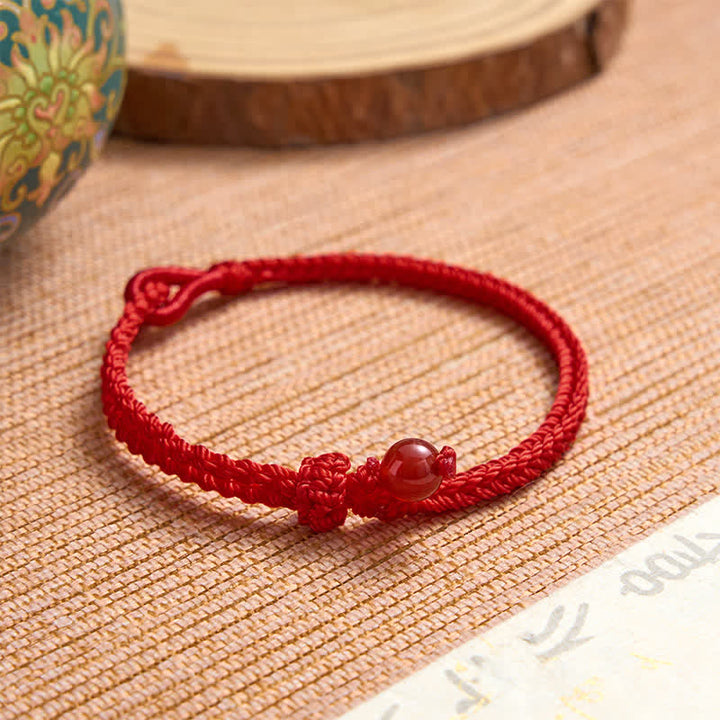 Buddha Stones Bracelet d'équilibre en aventurine verte et fil rouge - image 20