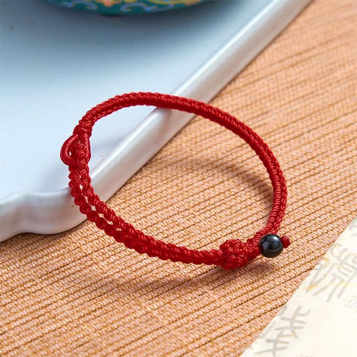 Buddha Stones Bracelet d'équilibre en aventurine verte et fil rouge - image 27