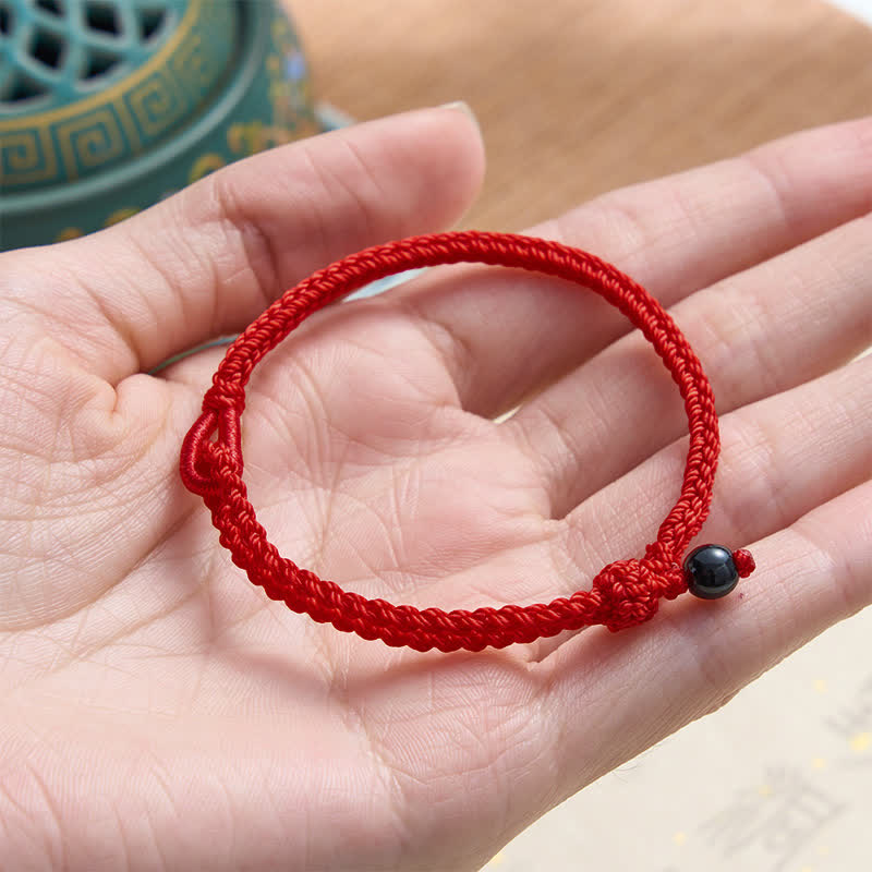 Buddha Stones Bracelet d'équilibre en aventurine verte et fil rouge - image 30