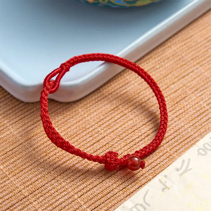 Buddha Stones Bracelet d'équilibre en aventurine verte et fil rouge - image 19