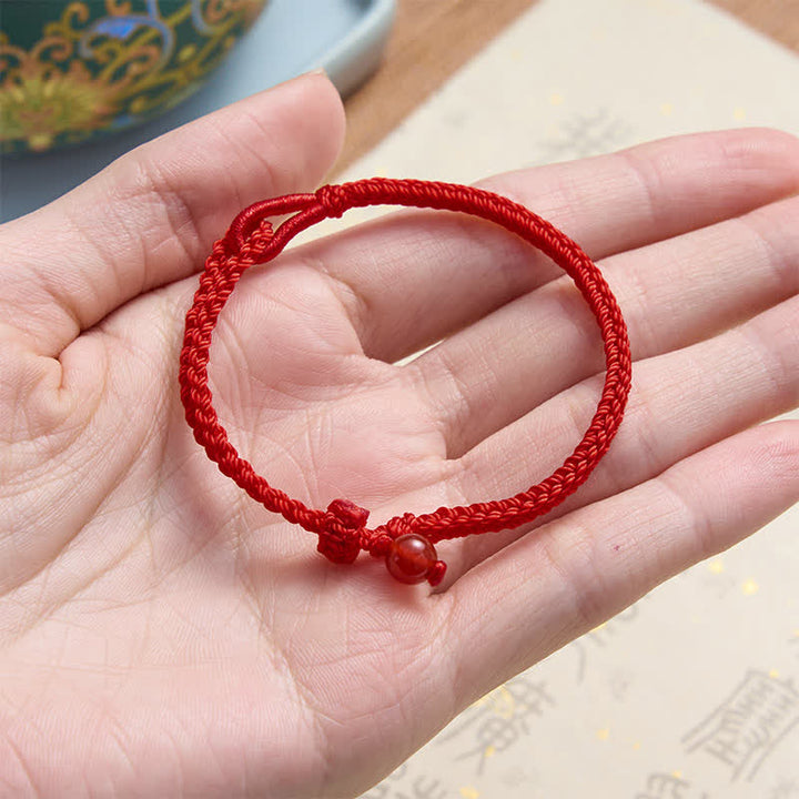 Buddha Stones Bracelet d'équilibre en aventurine verte et fil rouge - image 22