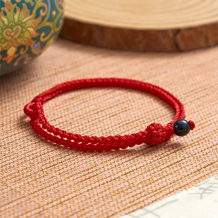 Buddha Stones Bracelet d'équilibre en aventurine verte et fil rouge - image 28