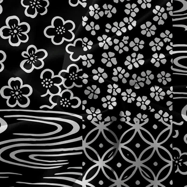Buddha Stones Robe midi d'été décontractée pour femme, à motif patchwork floral ondulé, sans manches et avec poches - image 3