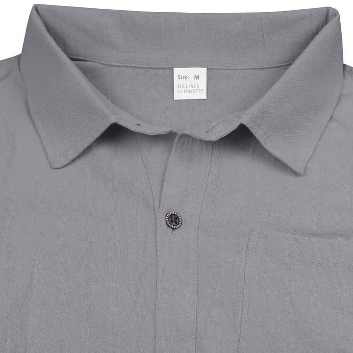 Buddha Stones Chemises sans manches unies à boutons pour hommes, style minimaliste et décontracté, idéales pour l'été - Gris - US/UK/AU44，EU54 (3XL) - image 25
