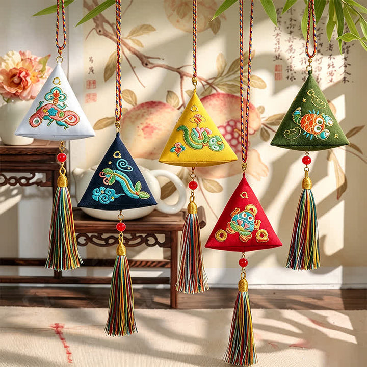 Buddha Stones Broderie Zongzi Triangle Scorpion Décoration Animal Mignon - image 24