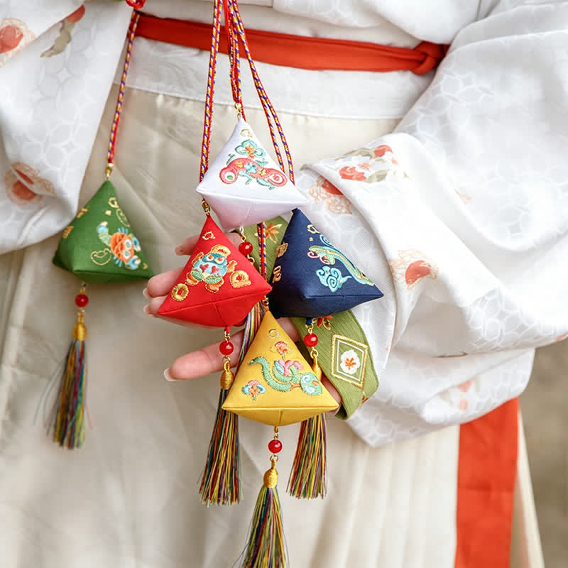 Buddha Stones Broderie Zongzi Triangle Scorpion Décoration Animal Mignon - image 20