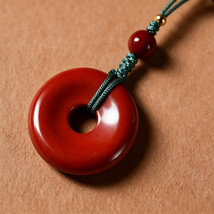 Buddha Stones Mala de protection tissée à la main en bois de santal rouge, avec boucle de paix et 108 perles - image 11
