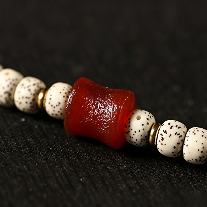 Buddha Stones Mala tibétain tissé à la main, 108 perles, orné de graines Dzi, symbole de sagesse, en forme d'étoile et de lune, de Bodhi et de graines. - image 10