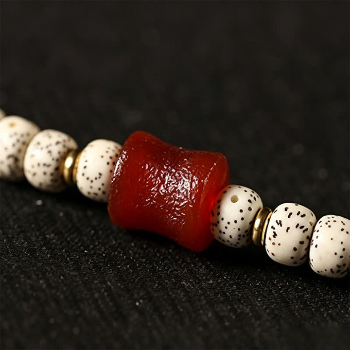Buddha Stones Mala tibétain tissé à la main, 108 perles, orné de graines Dzi, symbole de sagesse, en forme d'étoile et de lune, de Bodhi et de graines. - image 10