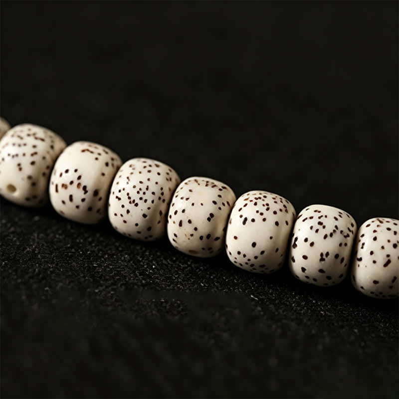 Buddha Stones Mala tibétain tissé à la main, 108 perles, orné de graines Dzi, symbole de sagesse, en forme d'étoile et de lune, de Bodhi et de graines. - image 11