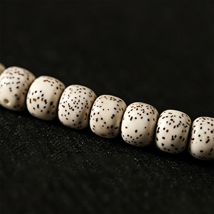 Buddha Stones Mala tibétain tissé à la main, 108 perles, orné de graines Dzi, symbole de sagesse, en forme d'étoile et de lune, de Bodhi et de graines. - image 11