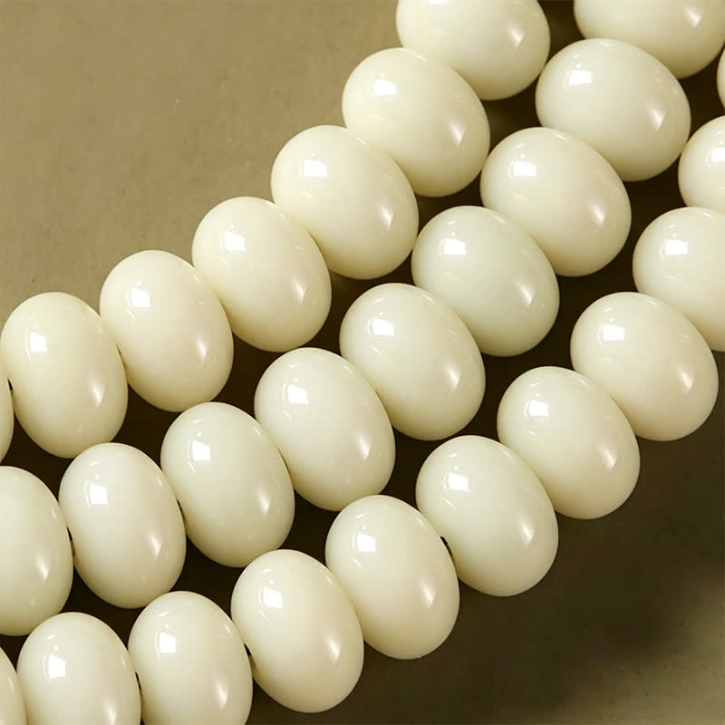 Buddha Stones Mala ethnique tissée à la main, 108 perles, motif Bodhisattva Tara Hope, graine de Bodhi blanche - image 16