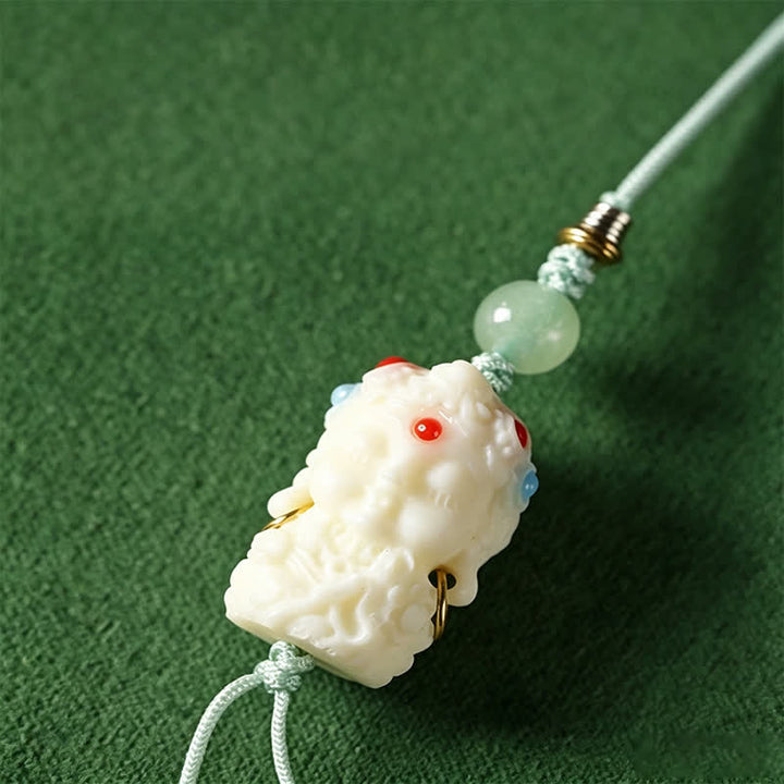 Buddha Stones Mala ethnique tissée à la main, 108 perles, motif Bodhisattva Tara Hope, graine de Bodhi blanche - image 12