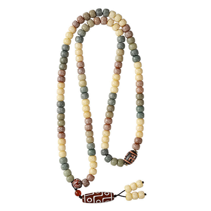 Buddha Stones Mala vintage Bodhi Seed tissée à la main, 108 perles - image 15
