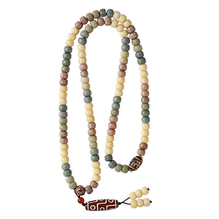 Buddha Stones Mala vintage Bodhi Seed tissée à la main, 108 perles - image 15
