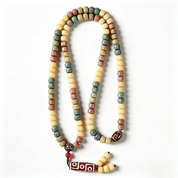 Buddha Stones Mala vintage Bodhi Seed tissée à la main, 108 perles - image 8