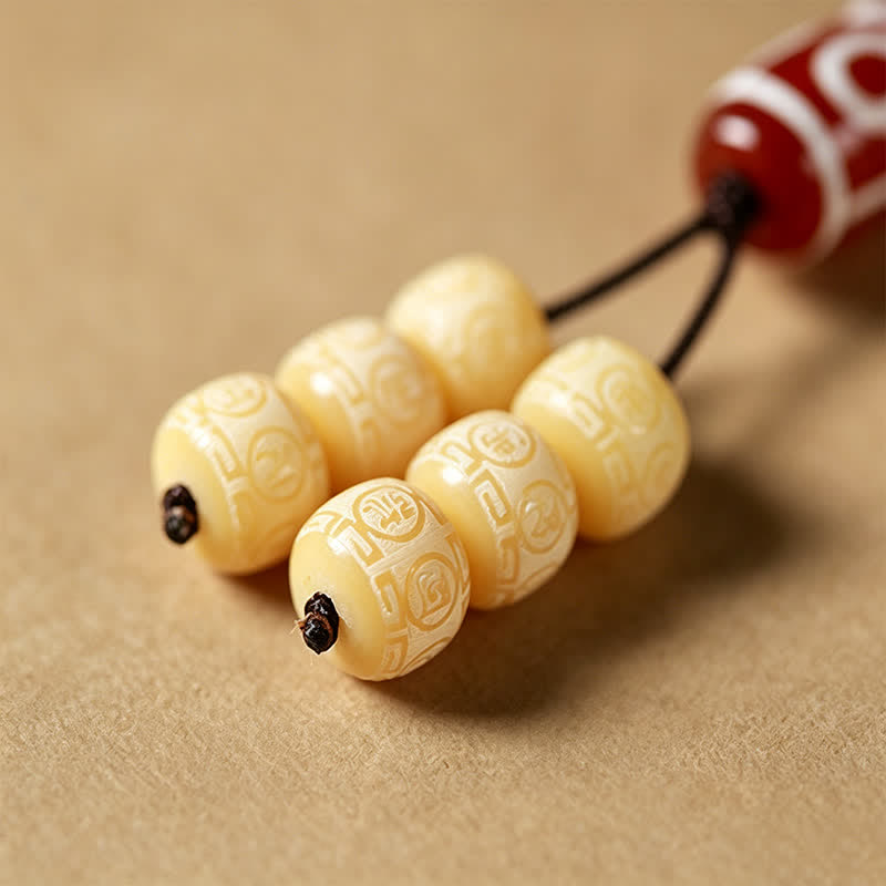 Buddha Stones Mala vintage Bodhi Seed tissée à la main, 108 perles - image 14