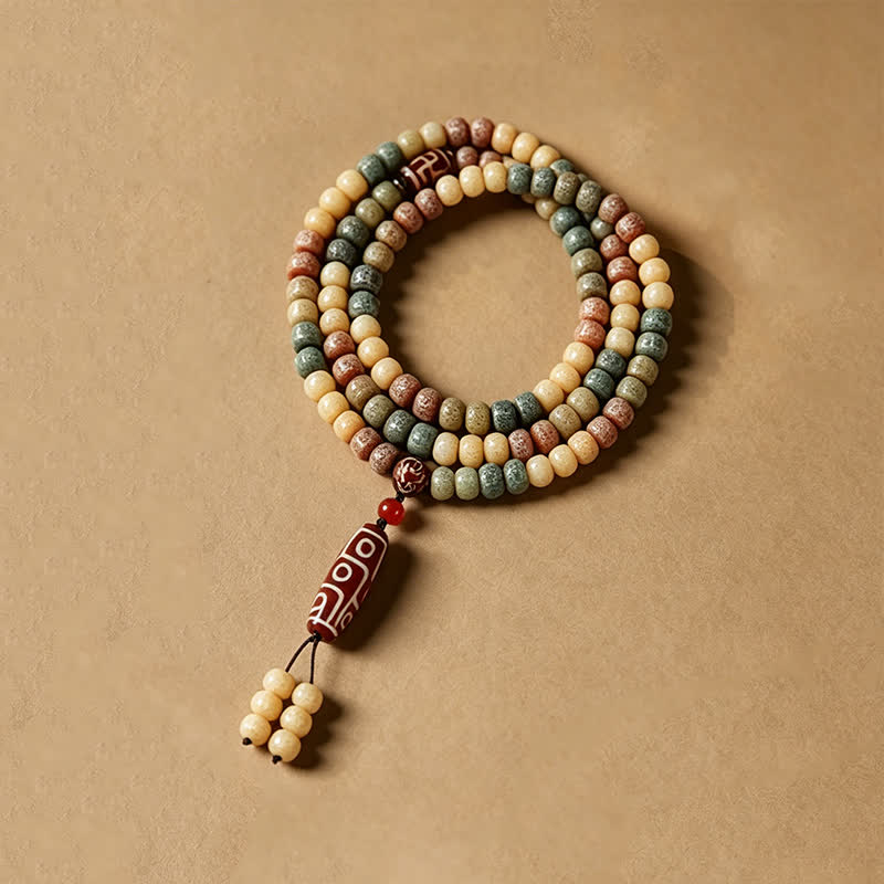 Buddha Stones Mala vintage Bodhi Seed tissée à la main, 108 perles - image 2