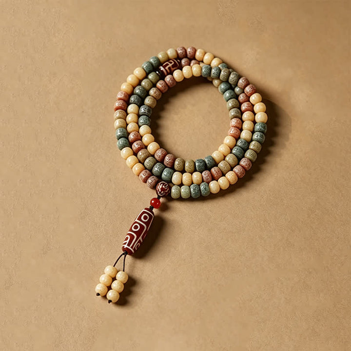 Buddha Stones Mala vintage Bodhi Seed tissée à la main, 108 perles - image 2