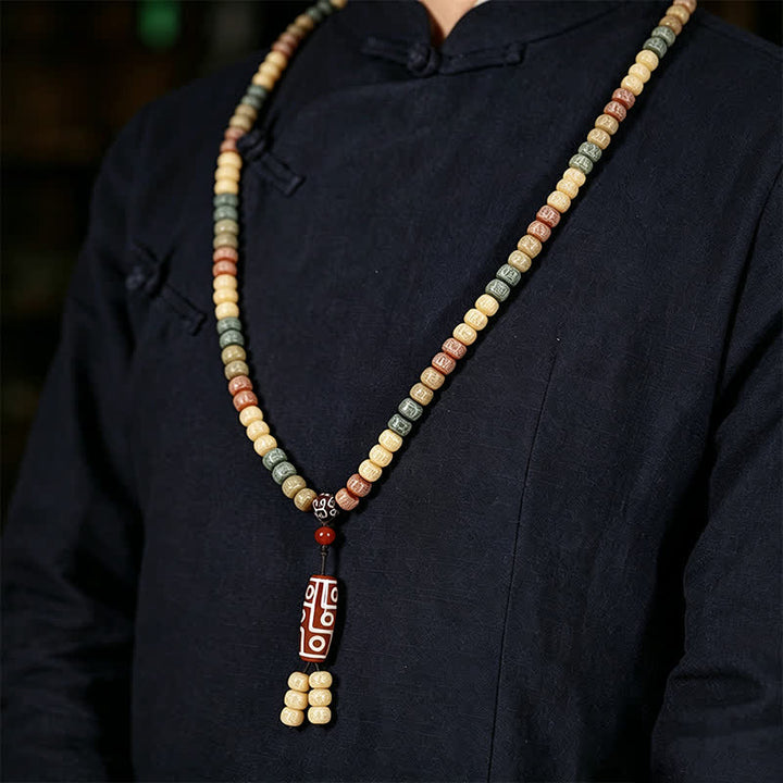 Buddha Stones Mala vintage Bodhi Seed tissée à la main, 108 perles - image 11