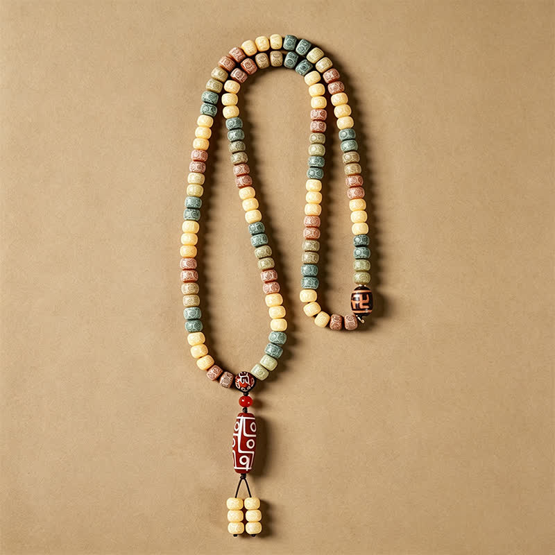Buddha Stones Mala vintage Bodhi Seed tissée à la main, 108 perles - image 7