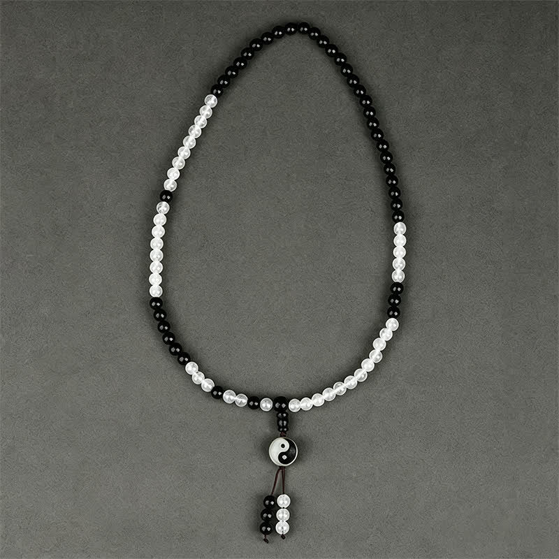 Buddha Stones Bracelet de protection Bagua en obsidienne noire, perlé à la main - image 2