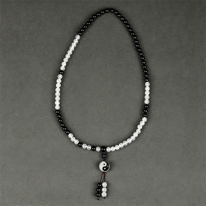 Buddha Stones Bracelet de protection Bagua en obsidienne noire, perlé à la main - image 2