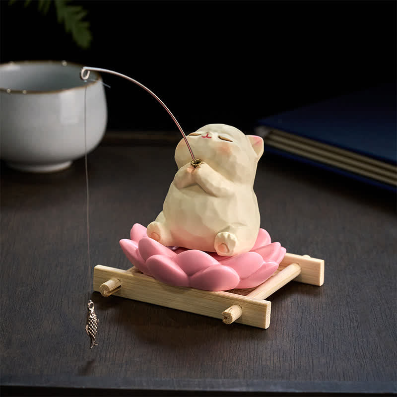 Buddha Stones Lotus en résine, nouveau départ, adorable animal de pêche, décoration de bureau - image 3