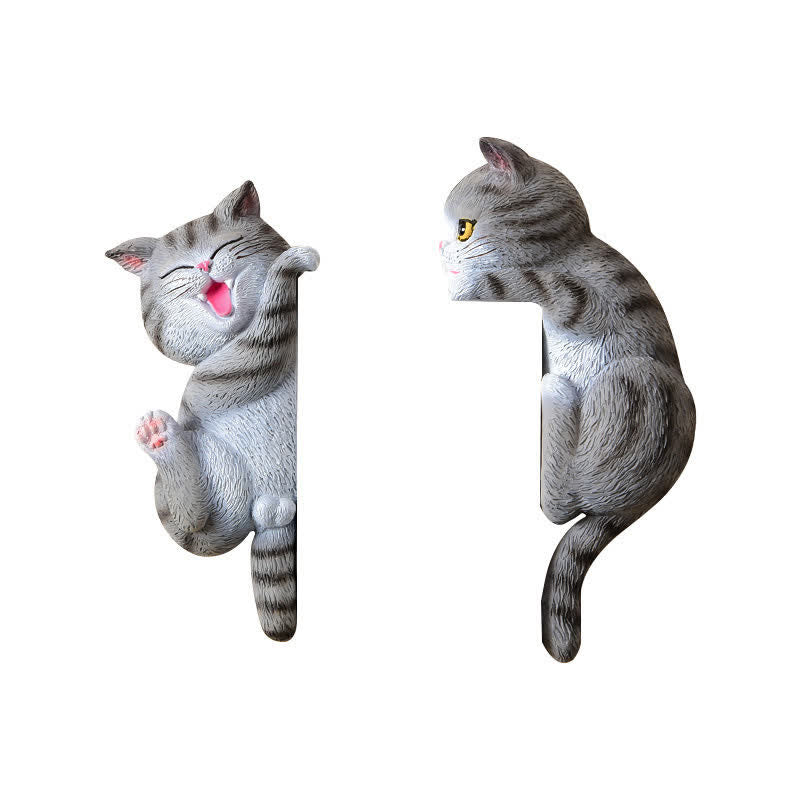 Buddha Stones Plaque d'interrupteur chat en résine peinte, décoration animal mignonne - image 10