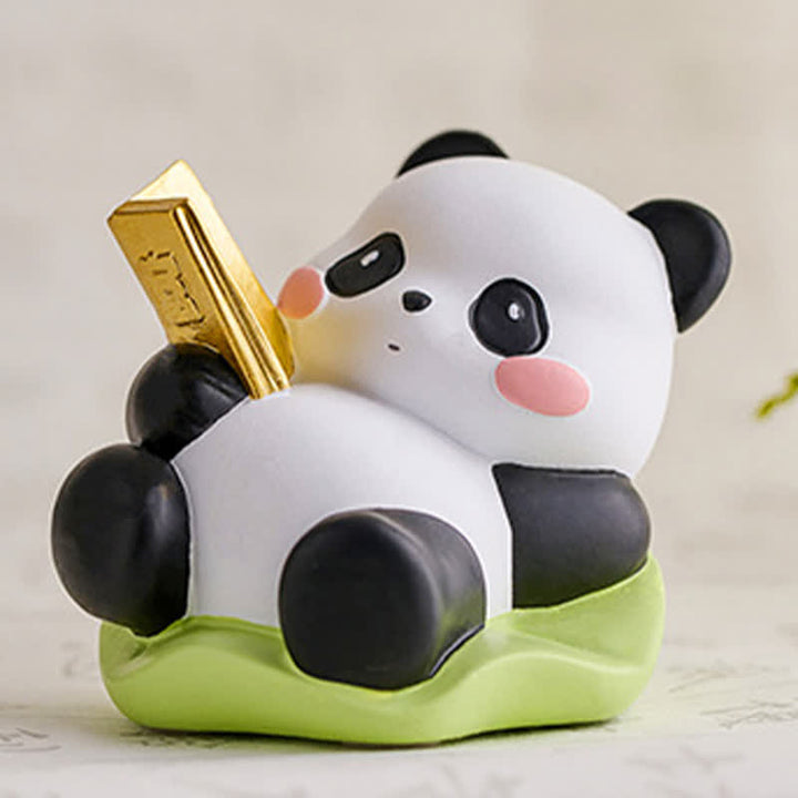 Buddha Stones Support de téléphone en résine Lotus Panda, décoration animalière mignonne - image 12