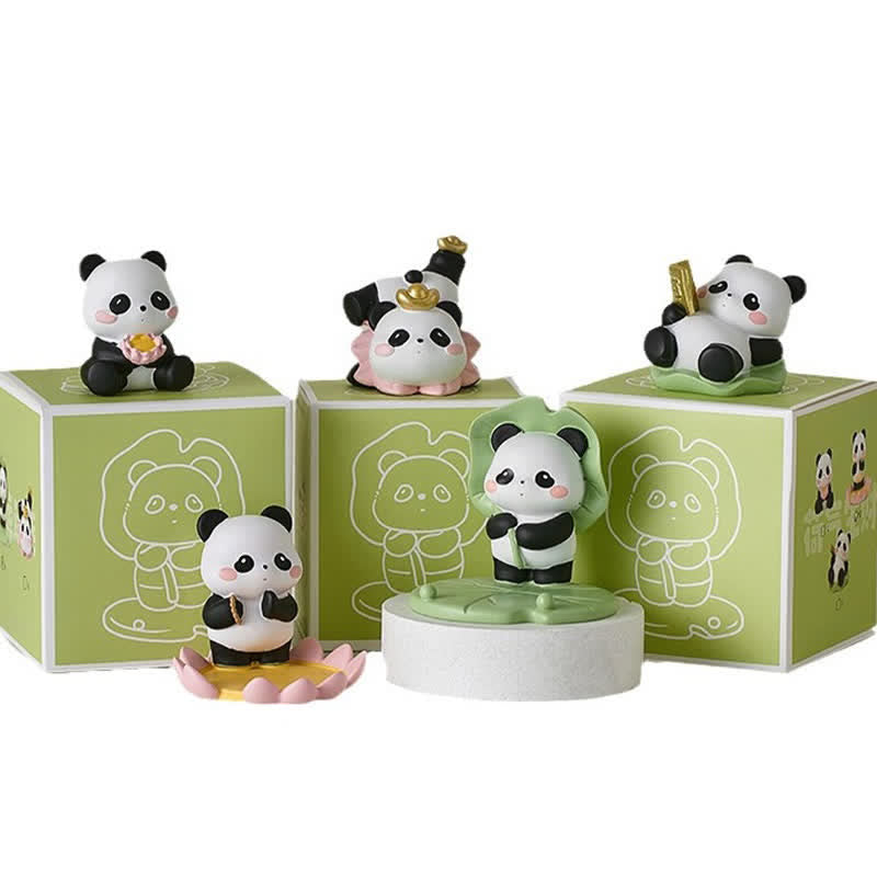 Buddha Stones Support de téléphone en résine Lotus Panda, décoration animalière mignonne - image 8