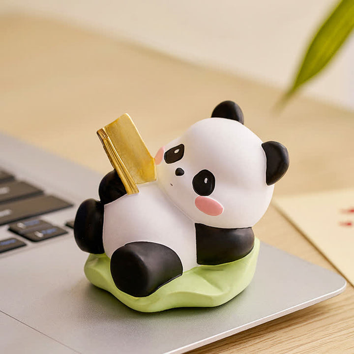 Buddha Stones Support de téléphone en résine Lotus Panda, décoration animalière mignonne - image 11
