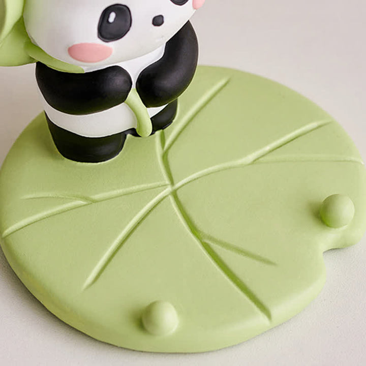 Buddha Stones Support de téléphone en résine Lotus Panda, décoration animalière mignonne - image 21