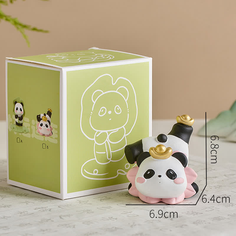 Buddha Stones Support de téléphone en résine Lotus Panda, décoration animalière mignonne - Panda - Couché - Résine (Protection ♥ Stabilité Énergie) - image 17