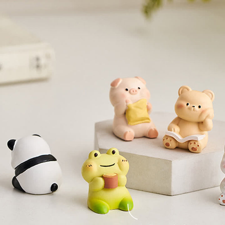 Buddha Stones Fauteuil à bascule en résine, motif animal kawaii, décoration de bureau confortable - image 14