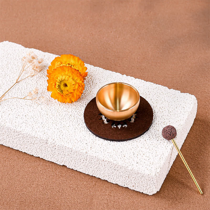 Buddha Stones Coffret cadeau de mini bols chantants de méditation en laiton pour l'ancrage - image 3